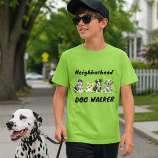 T-shirt Entreprise de Promeneur de Chiens de Quartier