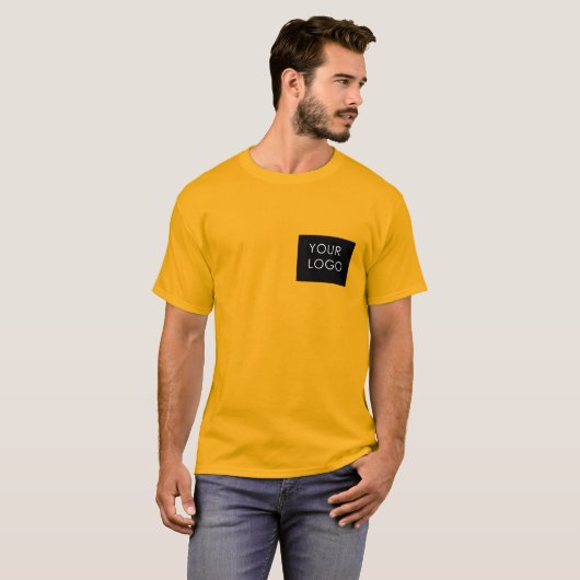 T-shirt Entreprise personnalisable Ajouter Logo Moderne Or (Devant entier)
