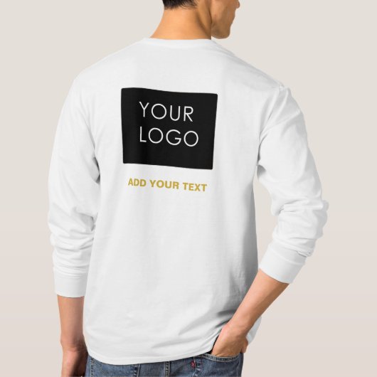 T-shirt Entreprise personnalisable Ajouter un logo Blanc m (Dos)