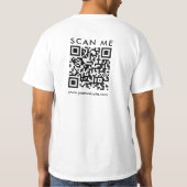 T-shirt Entreprise QR Code Scan Me Mans Back Print White (Dos)
