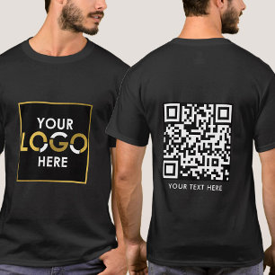 T-shirt Entreprise Votre Logo Code QR Texte Promotionnel N