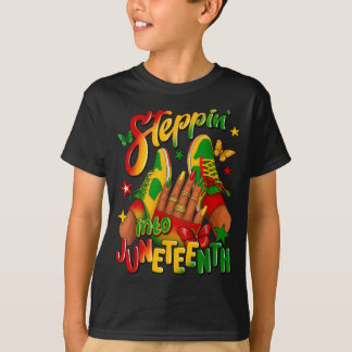 T-shirt Entrer dans Junenth 1865 Reine de Mélanine Afro No