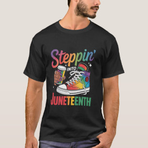 T-shirt Entrer dans Juneteenth Afro Femme Filles Noires Sn