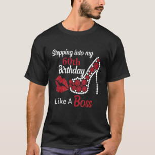 T-shirt Entrer dans mes 60 ans comme un patron Joyeux Anni