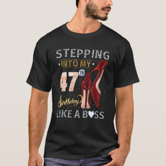 T-shirt Entrer dans mon 47e anniversaire comme un patron d