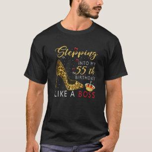 T-shirt Entrer dans mon 55e anniversaire comme un patron t