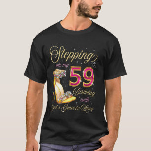 T-shirt Entrer dans mon 59e anniversaire avec la grâce de 