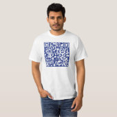 T-shirt Entrer l'URL Généré instantanément Code QR | bleu  (Devant entier)
