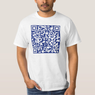 T-shirt Entrer l'URL Généré instantanément Code QR   bleu 