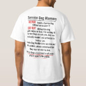 T-shirt Entretenez les façons avant et dos de chien (Dos)