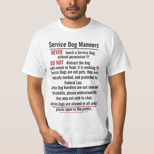 T-shirt Entretenez les façons avant et dos de chien (Devant)