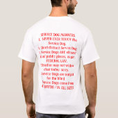 T-shirt Entretenez les façons de chien (Dos)