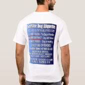 T-shirt Entretenez l'étiquette de chien (Dos)