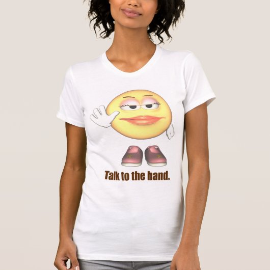 T-shirt Entretien au scoop décontracté de dames de main (Devant)