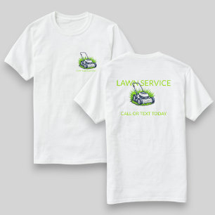 T-shirt Entretien et service professionnel de pelouse vert