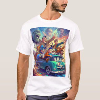 T-shirt Entrez dans la nostalgie avec des dessins classiqu
