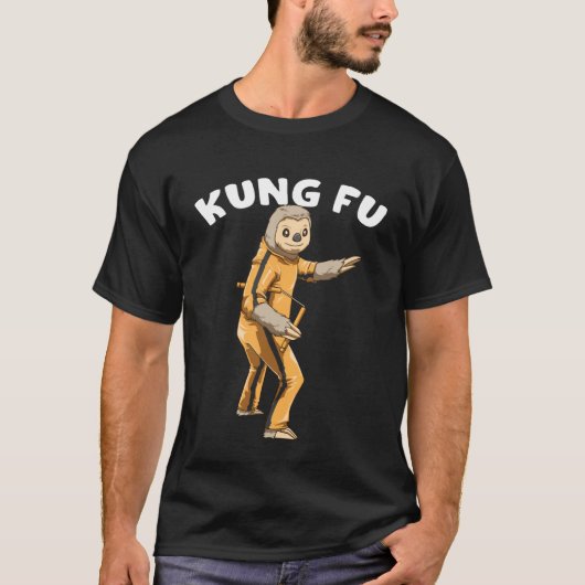 T-shirt Entrez dans la Sloth The Lazy Kung Fu Fu Fighter (Devant)