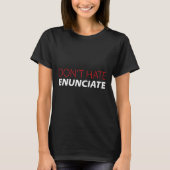 T-shirt Enuncier Fun ASL Signal Langue Lire Lire Sourde A (Devant)