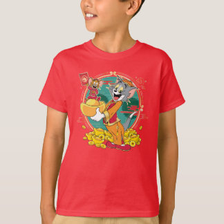 T-shirt Enveloppe rouge du Nouvel An Tom & Jerry