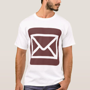 T-shirt Enveloppe Signée - Marron Foncé