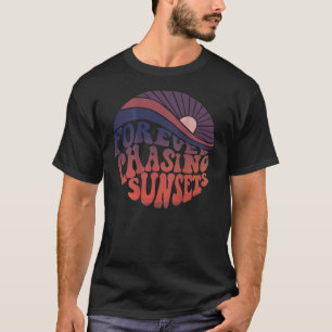 T-shirt Envie de courir les couchers de soleil Word sur l'