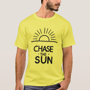 T-shirt Envie d'évasion Été 'Poursuis le Soleil' Graphique