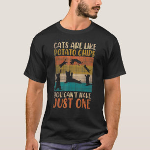 T-shirt Environ Les chats sont comme des chips Chat