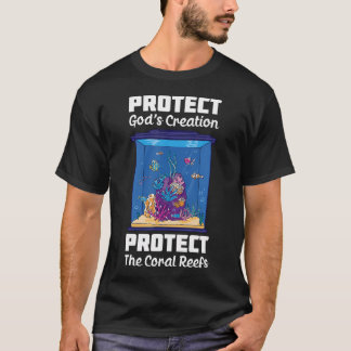 T-shirt Environnementaliste de récif corallien Plongeur en
