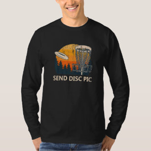 T-shirt Envoyer Disque Pic Golf Golfer Disque Golf Flying