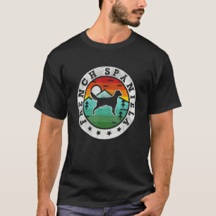 T-shirt Épagneul Français VintageMaman Papa Chien Rétro