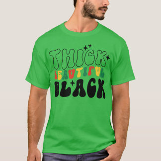 T-shirt Épais belle Black Girl Black Histoire Lun