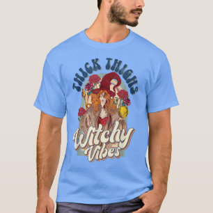 T-shirt Épais Cuirs Et Vibes De Sorcière Costume Halloween