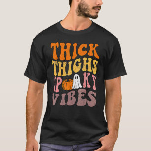 T-shirt Épais Cuirs Et Vibes Éffrayantes Costume Halloween