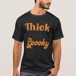 T-shirt Épais Cuirs Et Vibes Éffrayantes Drôle Halloween