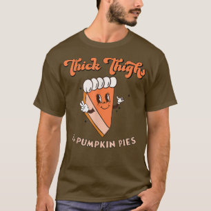 T-shirt Épais Cuisses Et Citrouilles Pies Drôle Halloween