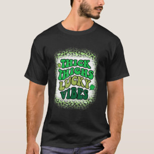 T-shirt Épais cuisses Lucky Vibes Leopard Happy St patrick