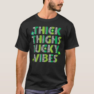 T-shirt Épais cuisses Lucky Vibes St Patrick's Day Leopard