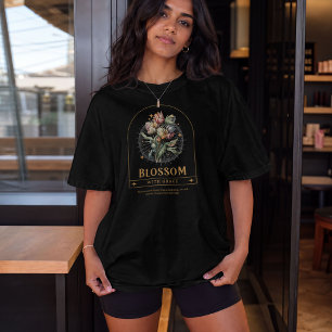 T-shirt Épanouissez-vous avec grâce – Floral botanique vin