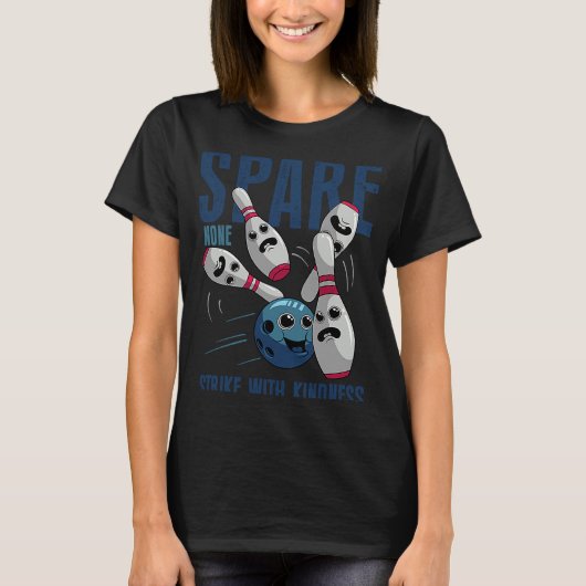 T-shirt Épargne Aucun Bowling Bowling Bowling Pin Bowler B (Devant)
