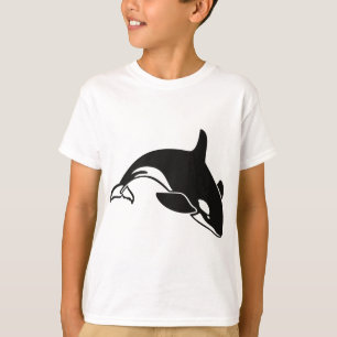 T-shirt Épaulard noir et blanc d'orque