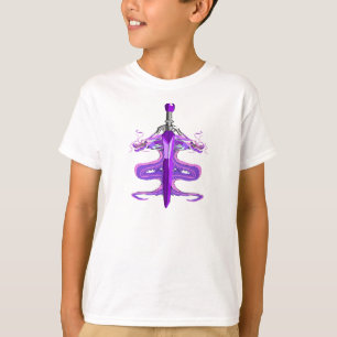 T-shirt Épée de dragon violet mystique