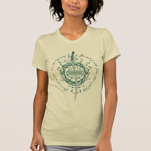 T-shirt Épée elfique ARWEN™ Citation (Devant)