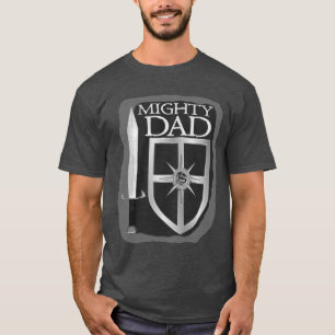 T-shirt Épée et bouclier papa puissant