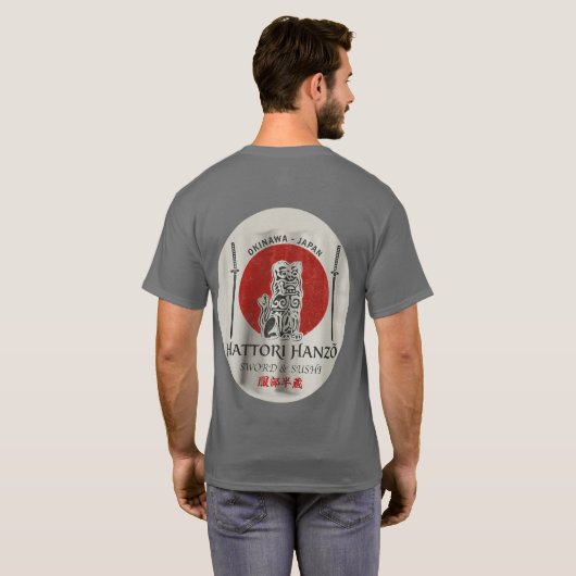 T-shirt Épée et Sushi Hattori Hanzo (Dos entier)