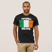 T-shirt Epée, Irlande avec drapeau irlandais (Devant entier)