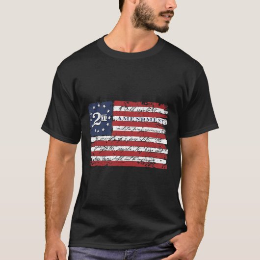 T-shirt Epic American Militia Gun Rights 2A 2e Amendement  (Devant)