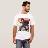 T-shirt Epic Anime Hero at Sunset – Powerful Warrior with (Devant entier)