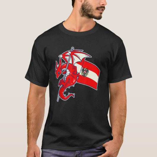 T-shirt Epic Austrian Dragon  Proud Austria Flag (Devant)