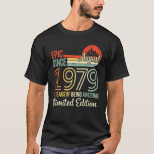 T-shirt Epic Depuis Août 1979 43 Ans D'Être Awesome L