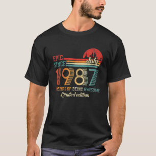 T-shirt Epic Depuis Juillet 1987 34 Ans Né Juillet 1987